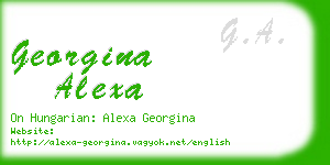 georgina alexa business card